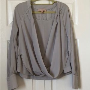 Philosophy long sleeve blouse in grey
